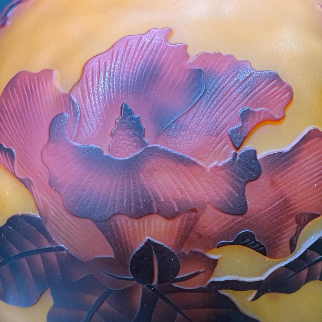 高さ35㎝【希少】【特大】エミールガレ風　レプリカ　ランプ　卓上照明