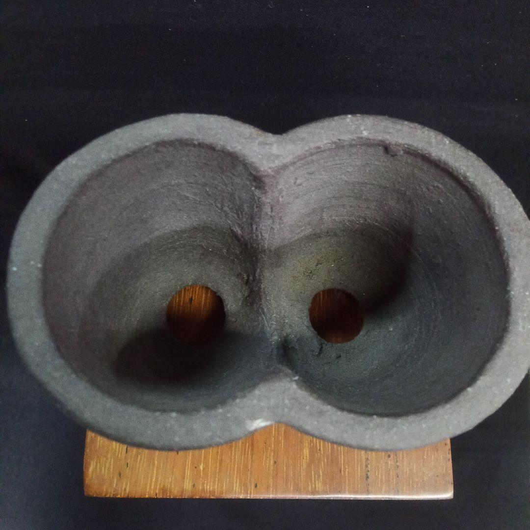 024.【陶翠窯】 変形足付３号盆栽鉢/植木鉢