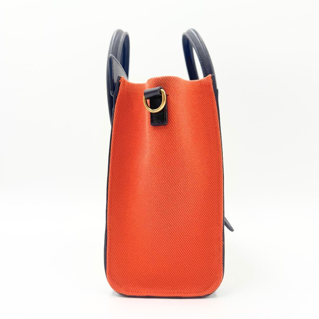 CELINE セリーヌ ラゲージ ナノ トリコロール ハンドバッグ