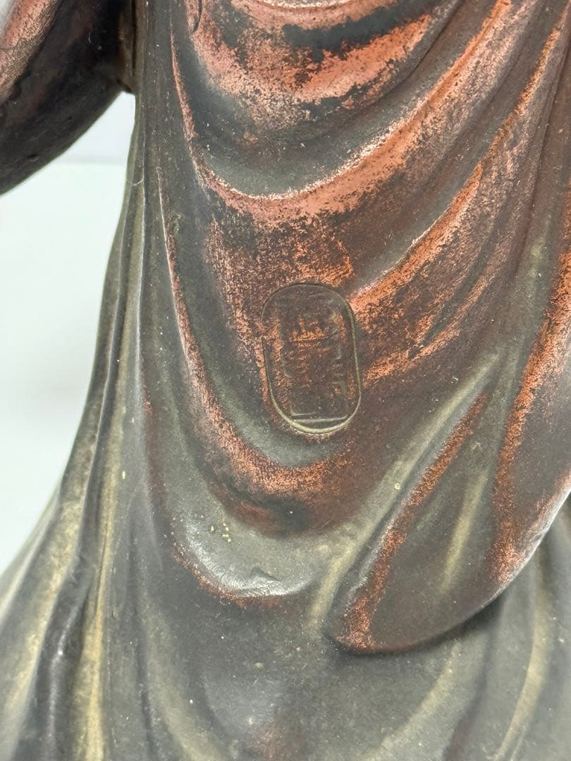 古備前焼　在銘　観音様　置物　送料込み