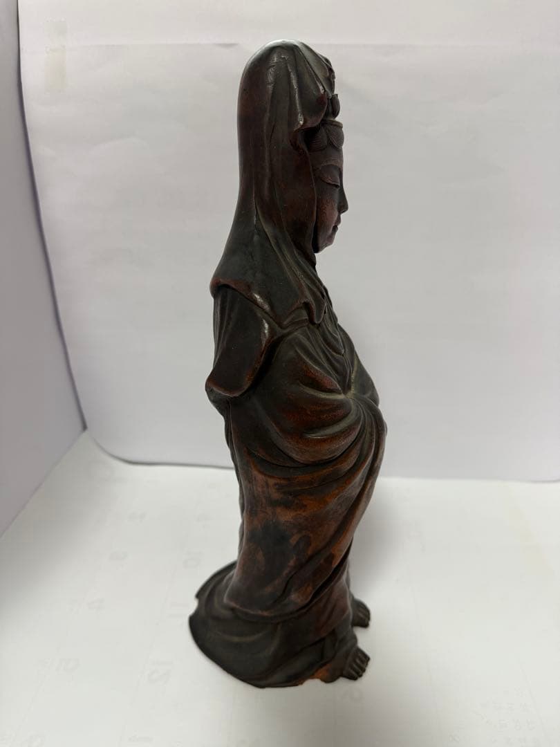 古備前焼　在銘　観音様　置物　送料込み