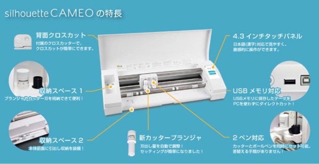 【本日限定】Silhouette CAMEO 3 カッティングマシン ホワイト