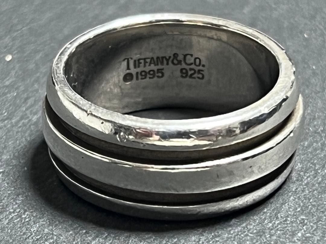 TIFFANY ティファニー グルーブドリング　14.5号 シルバー925