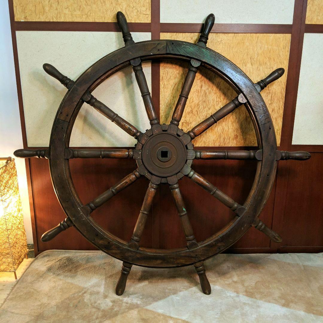 船　舵　船舵　ヴィンテージ　アンティーク　レトロ　ビンテージ