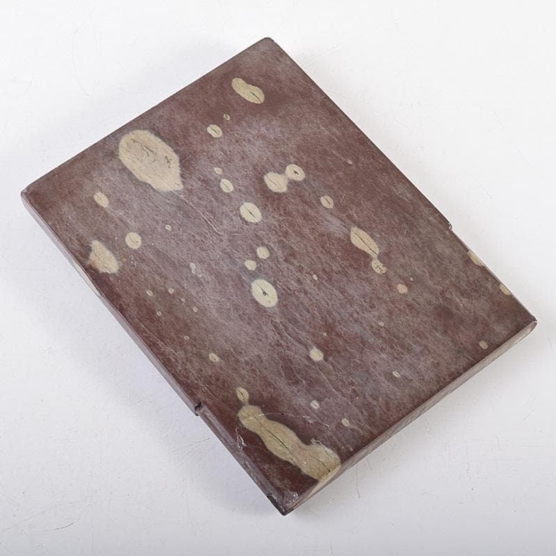 中国　玉石彫刻　貼花文　硯屏　M　R8524