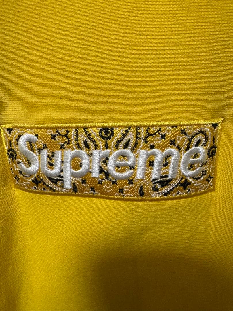 トップス Supreme Bandana Box Logo Hooded Yellow