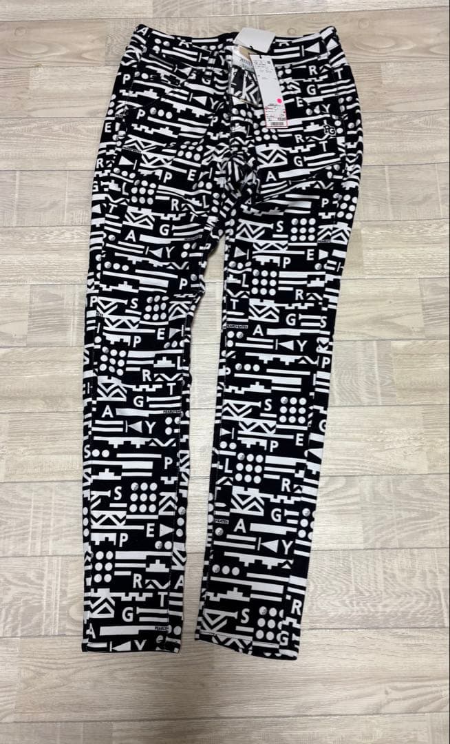 PEARLY GATES 幾何学模様 微起毛パンツ＆キャップセット　新品