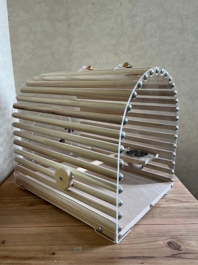 小鳥用キャリーケースおでかけキャリーアクリルキャリーバッグバードキャリー