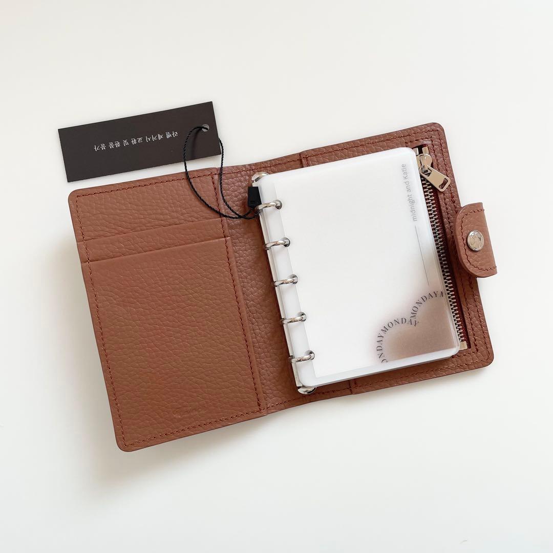 1セット限り　韓国　バインダー　貯金　M5 ブラウン　リフィル　手帳