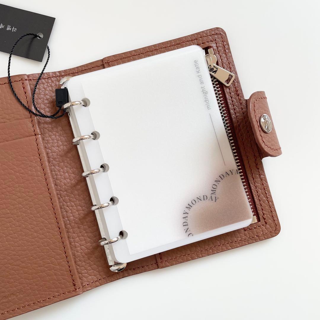 1セット限り　韓国　バインダー　貯金　M5 ブラウン　リフィル　手帳