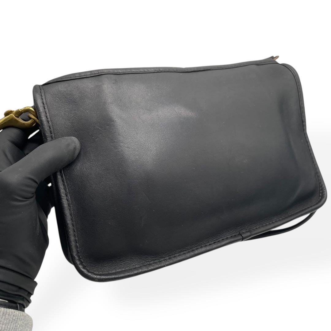 良品　希少　COACH オールドコーチ　2way ショルダーバッグ　USA製　黒