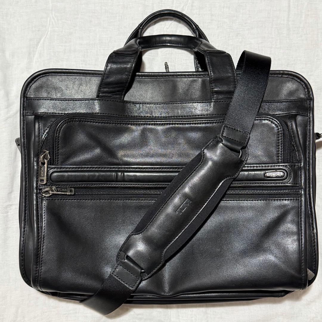 ◎良品　TUMI 96130D4 レザー ビジネスバッグ ブラック