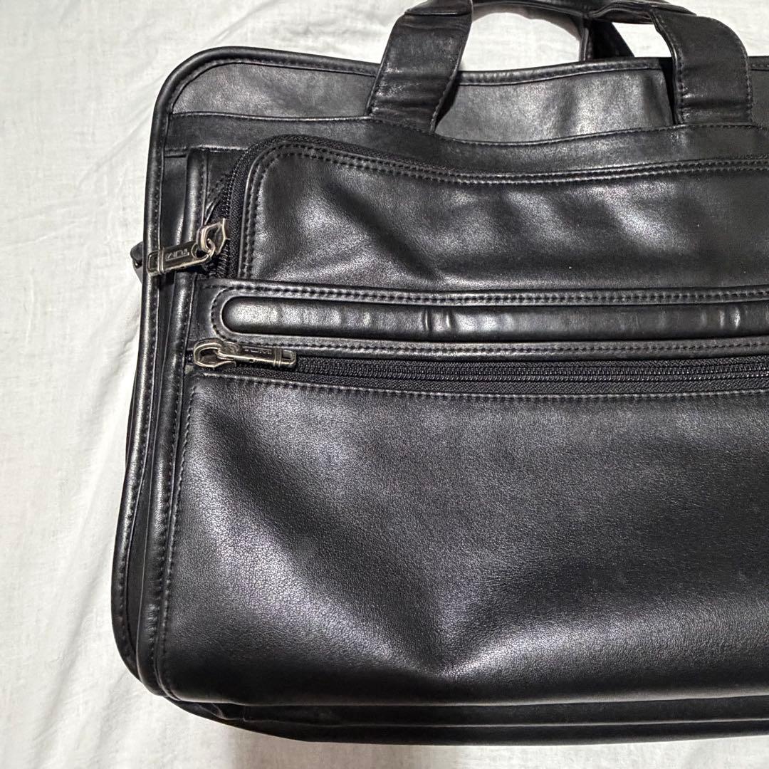 ◎良品　TUMI 96130D4 レザー ビジネスバッグ ブラック
