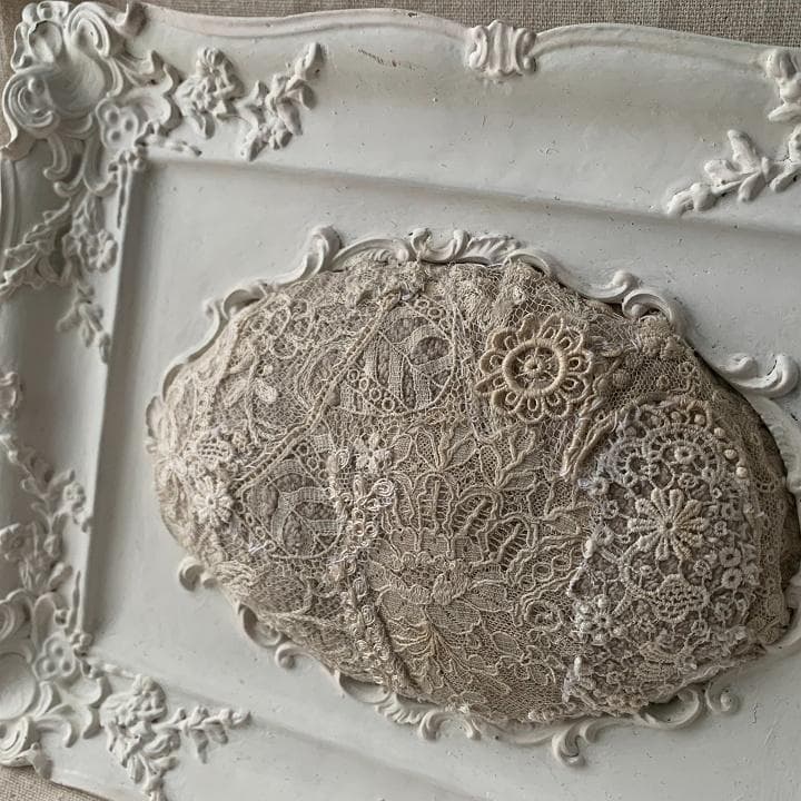 フランスアンティークレース コラージュ フレーム アクセサリースタンド