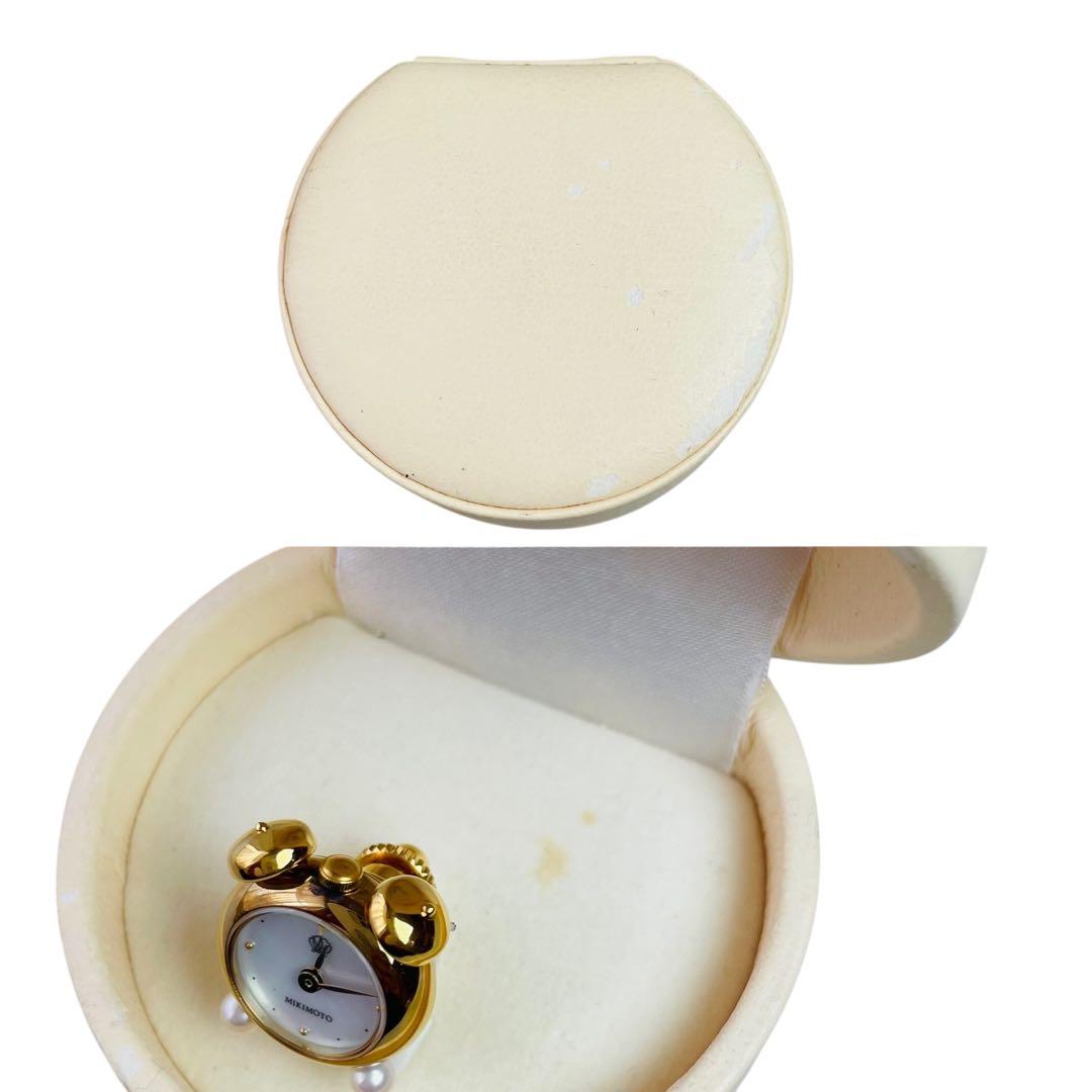 希少 MIKIMOTO ミキモト ピンブローチ 目覚まし時計型 パール