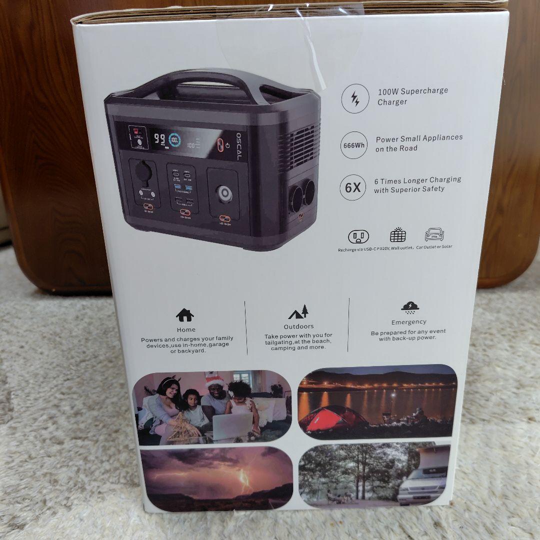 OSCAL ポータブル電源 PowerMax 700 ポータブルバッテリー