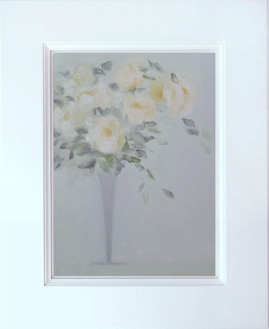 油絵 菅家令子 絵 絵画 インテリア uF6-113302 花