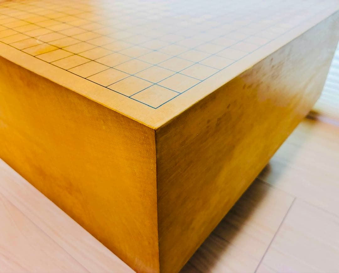 天然木製囲碁盤セット【脚付・へそ有・カバー付】