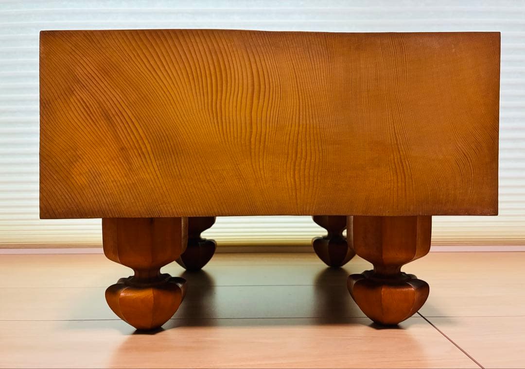 天然木製囲碁盤セット【脚付・へそ有・カバー付】