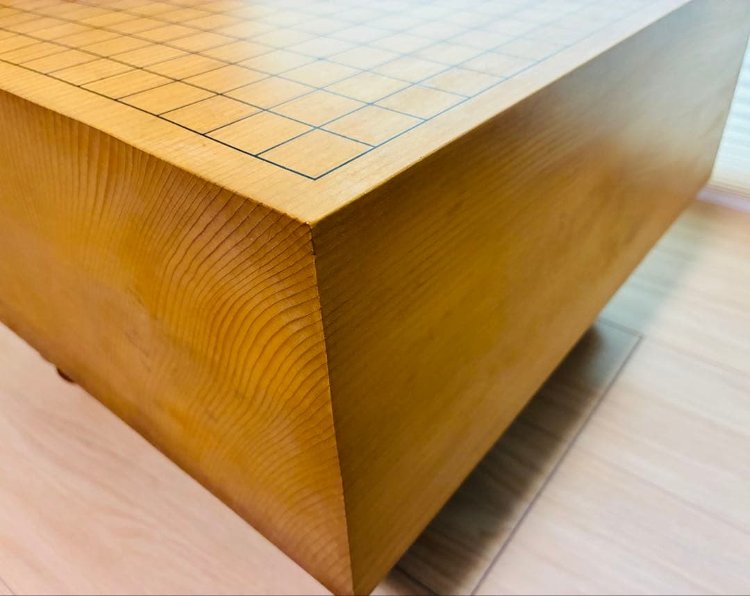 天然木製囲碁盤セット【脚付・へそ有・カバー付】