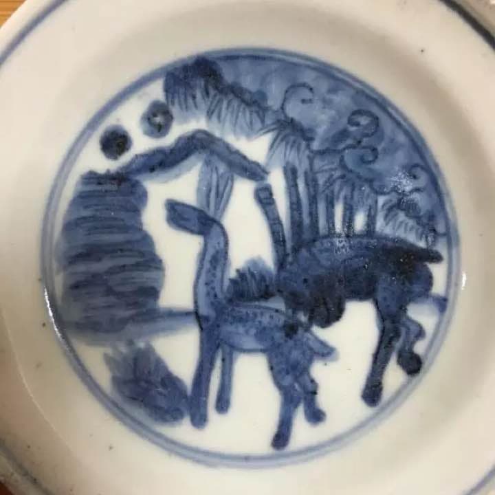 中国骨董 小皿 青花 明時代