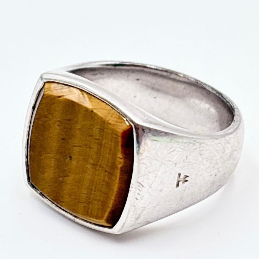 アクセサリー Tom wood cushion ring tiger eye size58