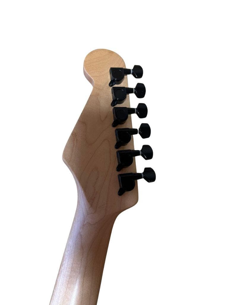 アーム、ソフトケース付き　ストラトタイプ　エレキギター　グリーン　ブラック