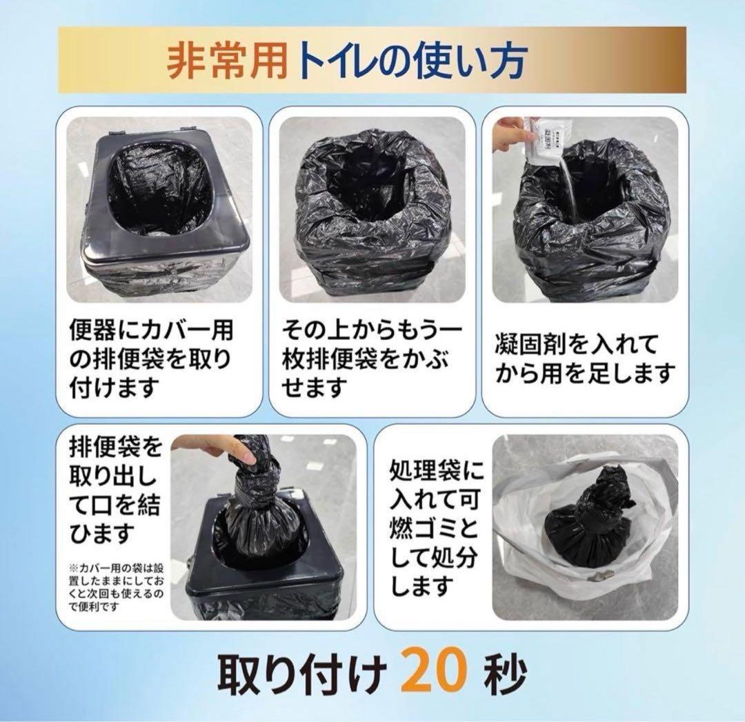 非常用トイレ　凝固剤セット　50回分　簡易トイレ　防災グッズ　抗菌消臭　4セット