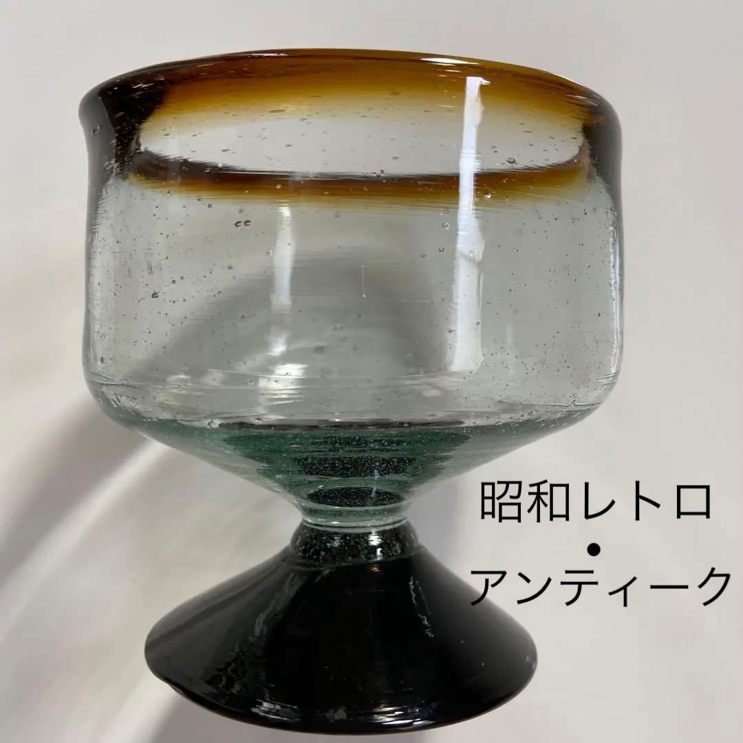蔵出し！【　レトロ・アンティーク　茶ぼかしグラス？　】