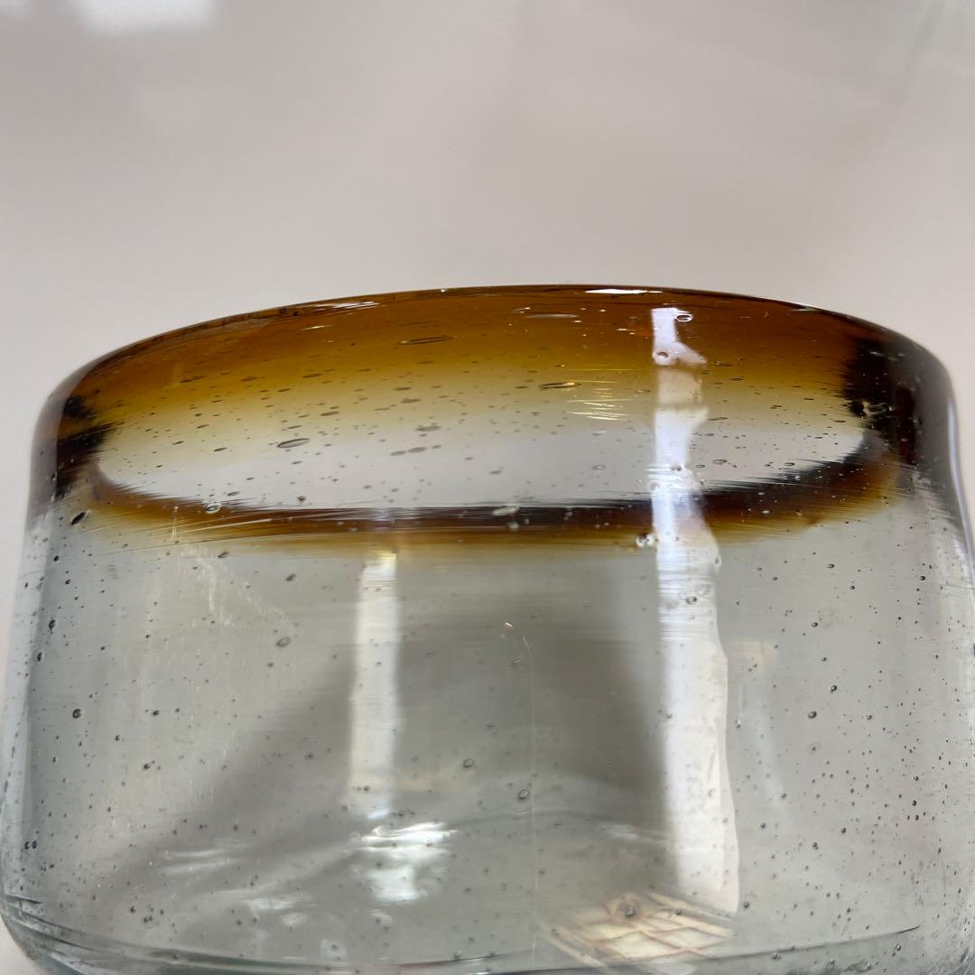 蔵出し！【　レトロ・アンティーク　茶ぼかしグラス？　】