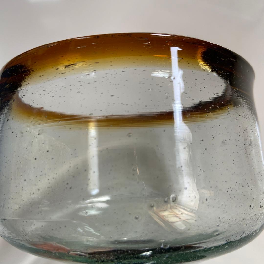 蔵出し！【　レトロ・アンティーク　茶ぼかしグラス？　】