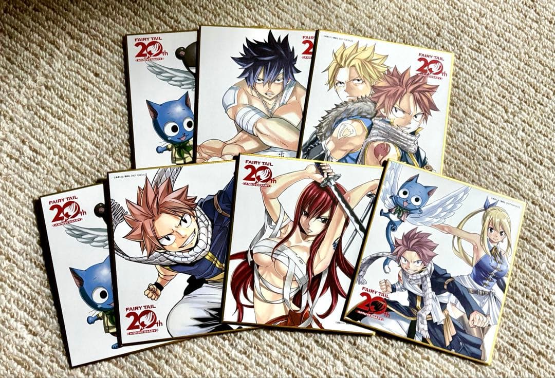 FAIRYTAIL フェアリーテイル 20周年 特典 ミニ色紙 セット