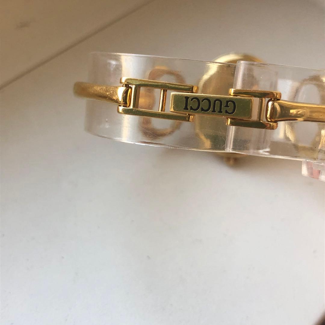 GUCCI 1600 電池新品　ゴールド 腕時計 チェーンリンクデザイン