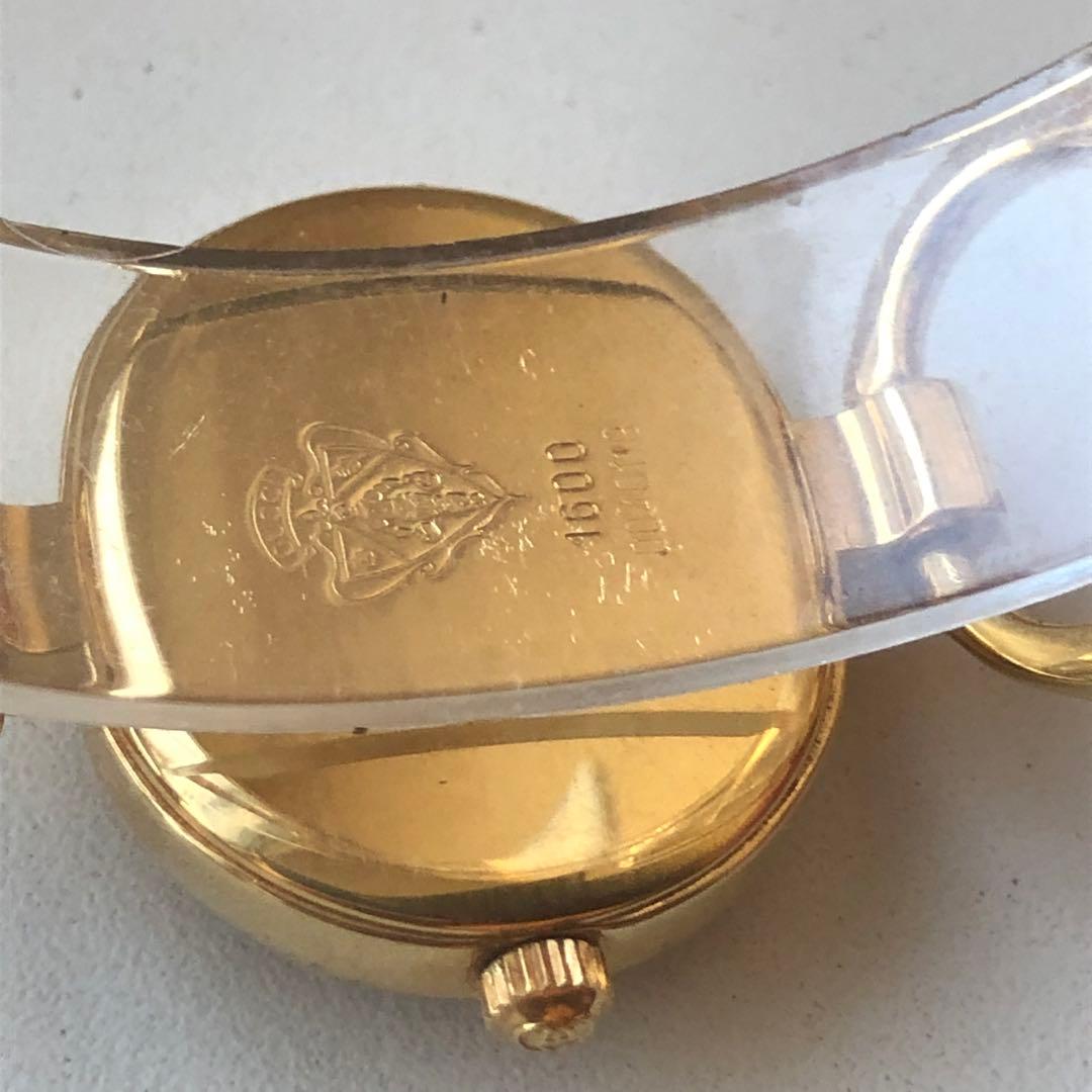 GUCCI 1600 電池新品　ゴールド 腕時計 チェーンリンクデザイン