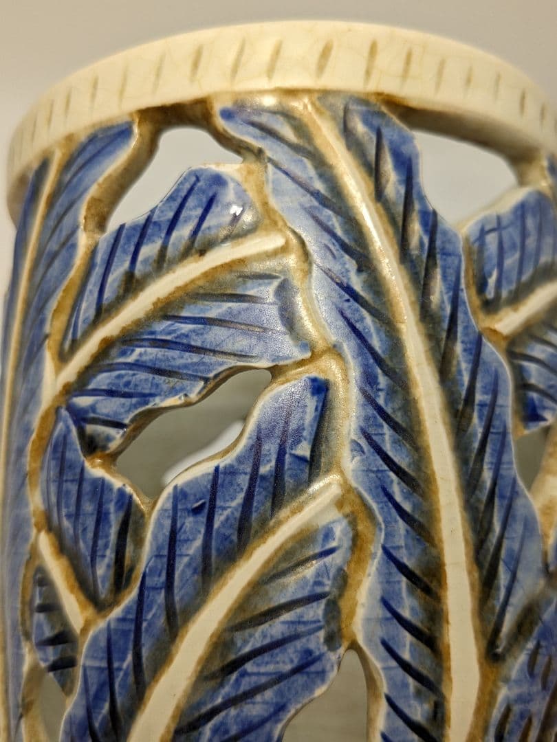 李朝 白磁染付筆筒 高麗白磁 李氏朝鮮 文房具 書道具 ペン立て 筆立て 置物