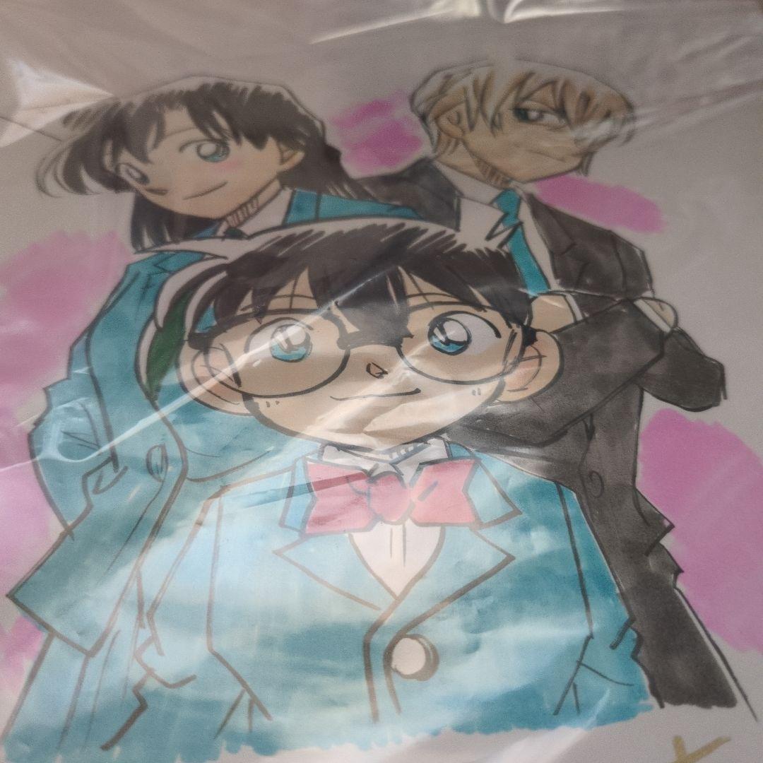 休日セール　名探偵コナン　青山剛昌　直筆サインイラスト肉筆　フィギュア　セット