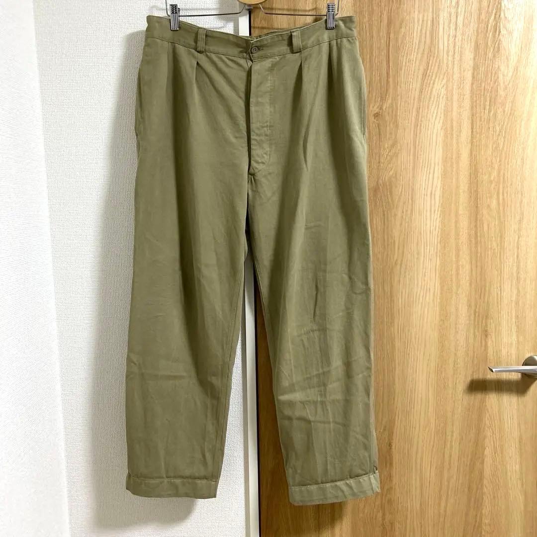 フランス軍 M52 チノパン 後期型 2タック サイズ35 美品 デットストック