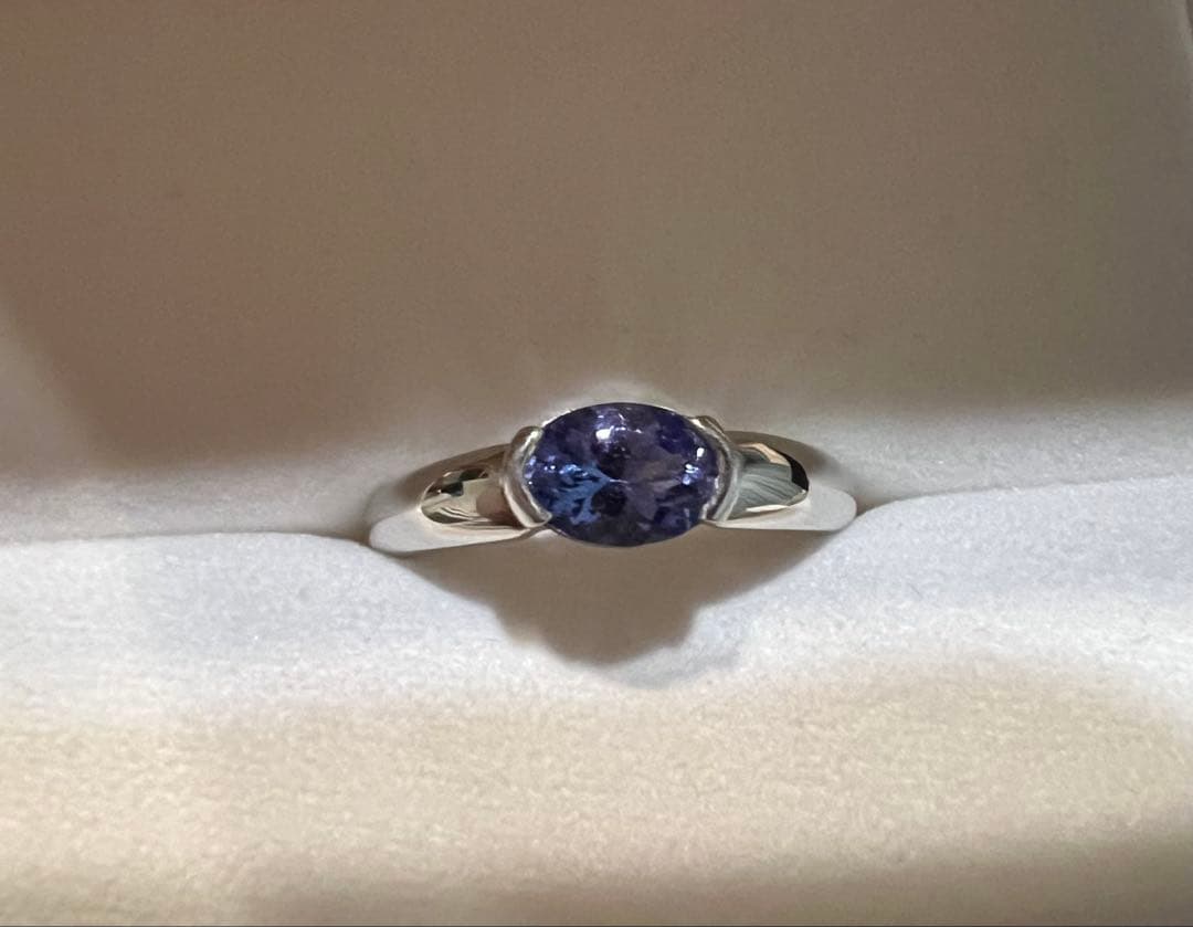 タンザナイトリング Pt950 #12