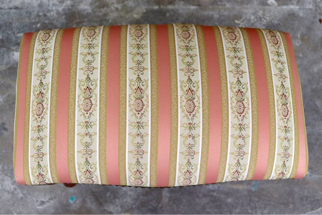 GMIK184○イタリア製 スツール チェア 椅子 猫脚 腰掛け ピンク スト