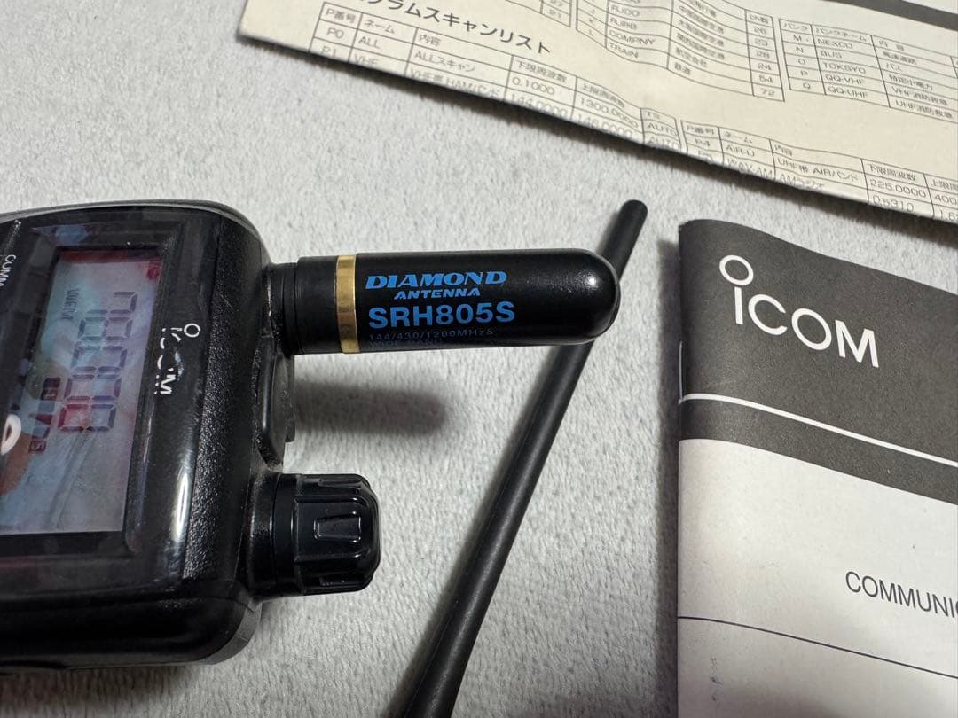 ICOM IC-R6 受信機 SRH805Sアンテナ付き