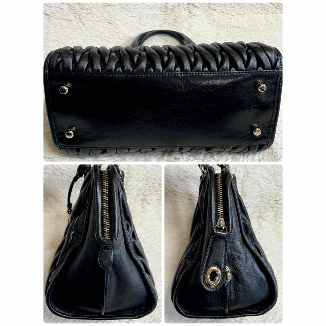 美品 COACH コーチ マディソン キルティング 2way ハンドバッグ 黒