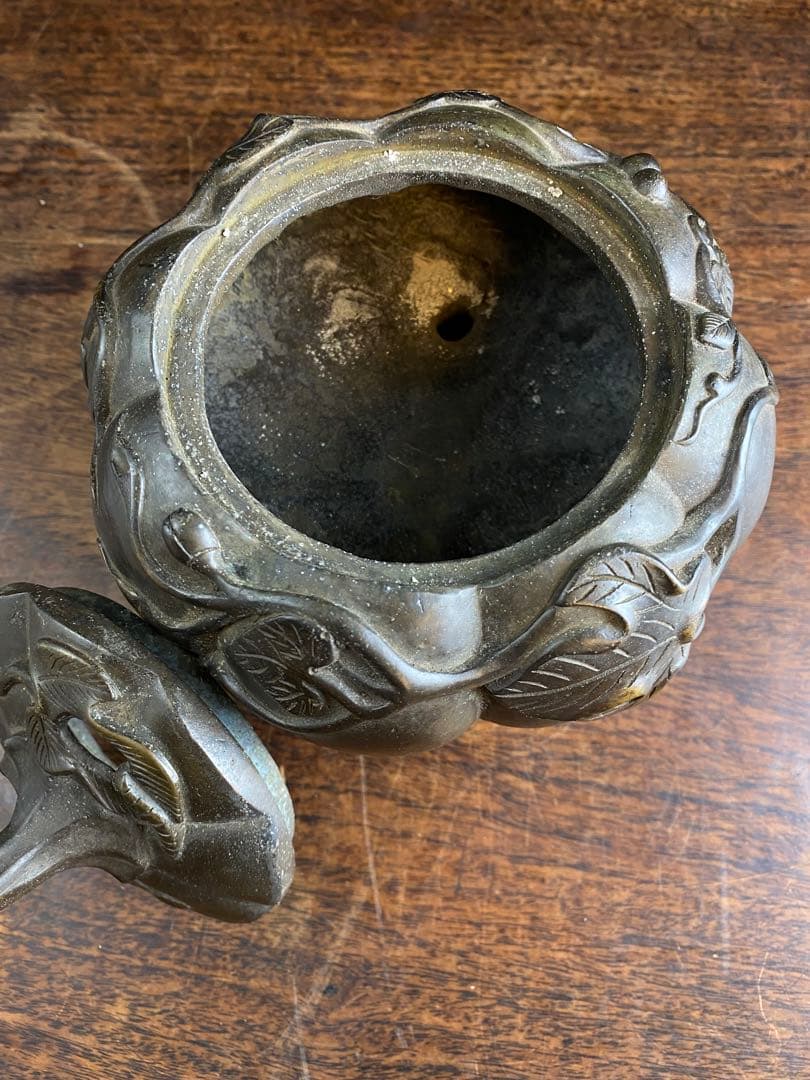 カボチャ型　銅香炉