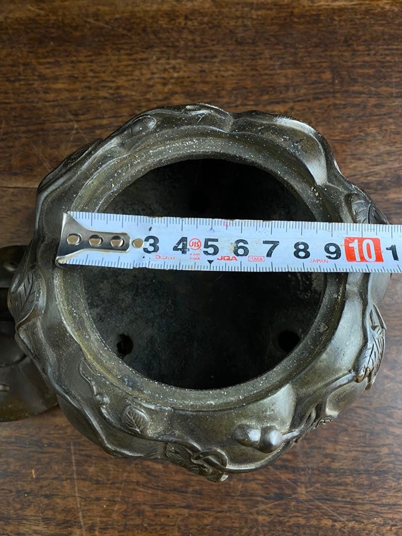 カボチャ型　銅香炉