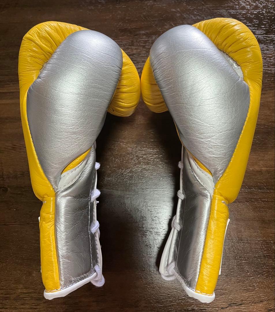 ★ Winning 8oz ボクシンググローブ 紐式★イエロー×シルバー★