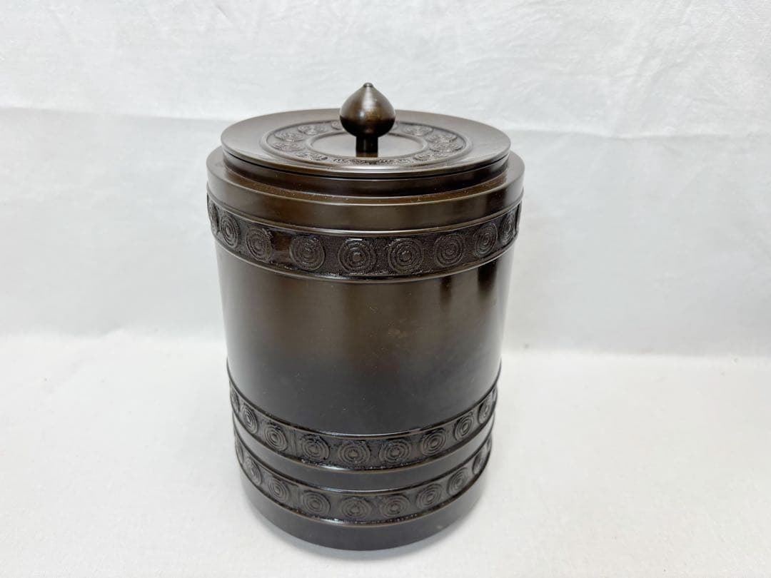 茶道具 宗芳作 唐銅 累座皆具 おしゃれ 杓立て 建水蓋置 水指 煎茶道具共箱