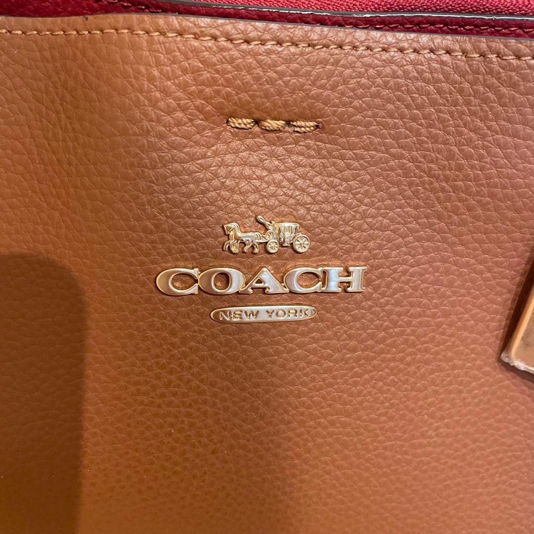 【数回使用程度】 COACH ショルダーバッグ 肩がけ ブラウン 91122
