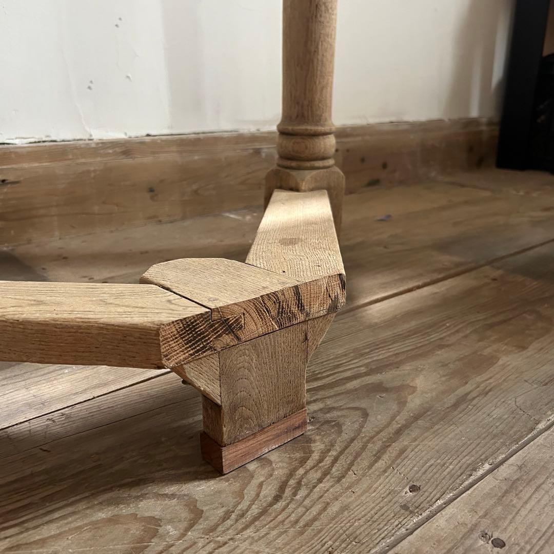 フランスアンティーク オーク剥離 コンソールテーブル 壁付 店舗什器　40-Ｂ