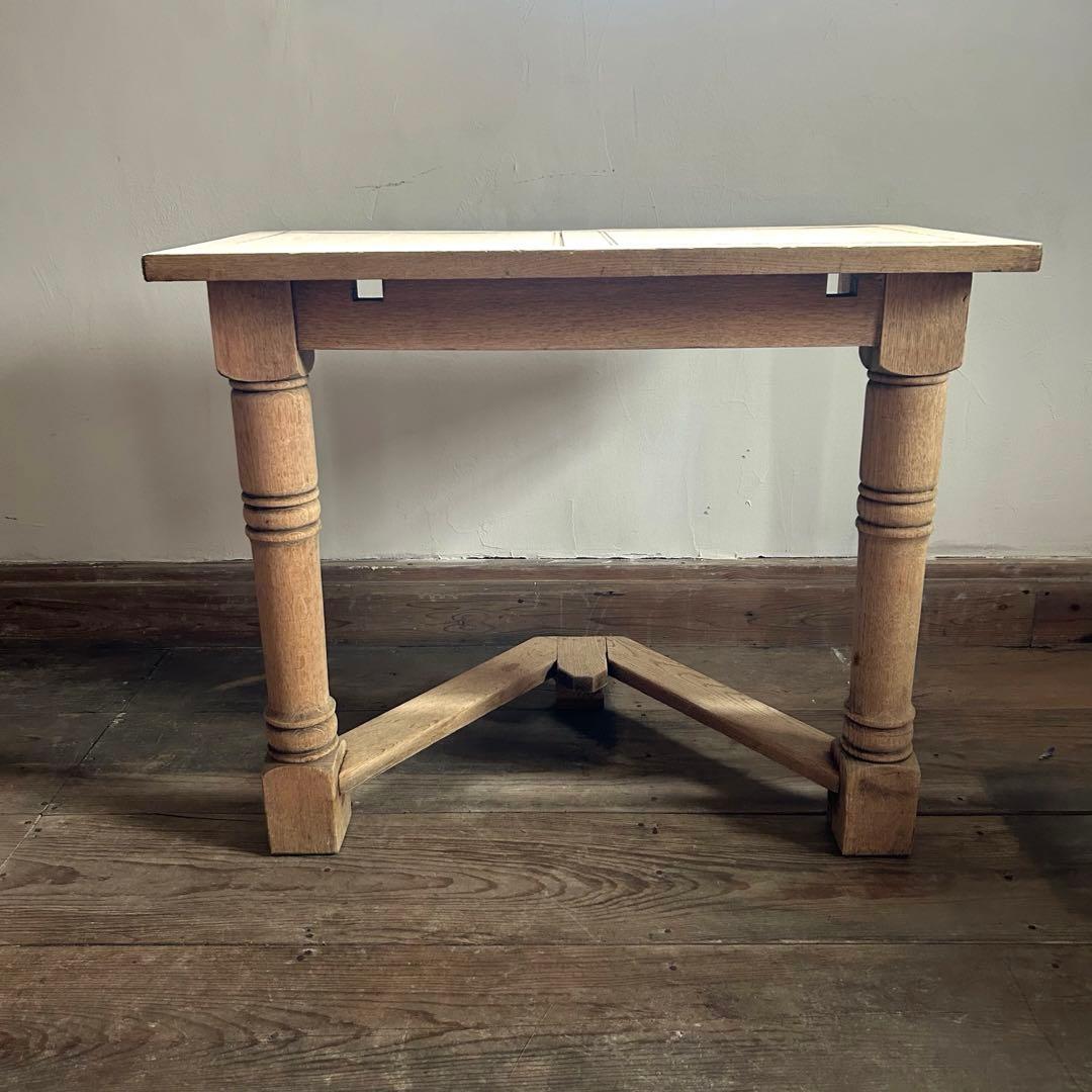 フランスアンティーク オーク剥離 コンソールテーブル 壁付 店舗什器　40-Ｂ