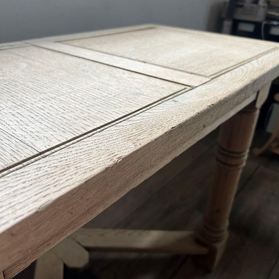 フランスアンティーク オーク剥離 コンソールテーブル 壁付 店舗什器　40-Ｂ