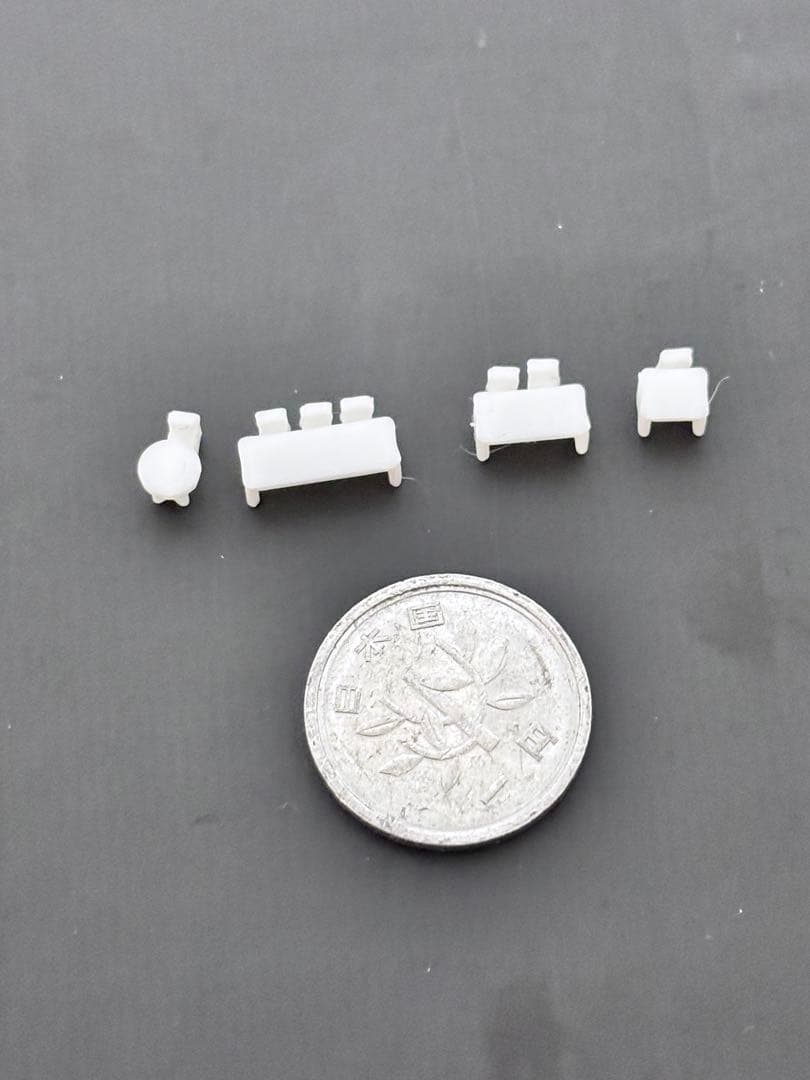 建築模型 机4種×10 椅子100脚 縮尺1/200 数量変更可